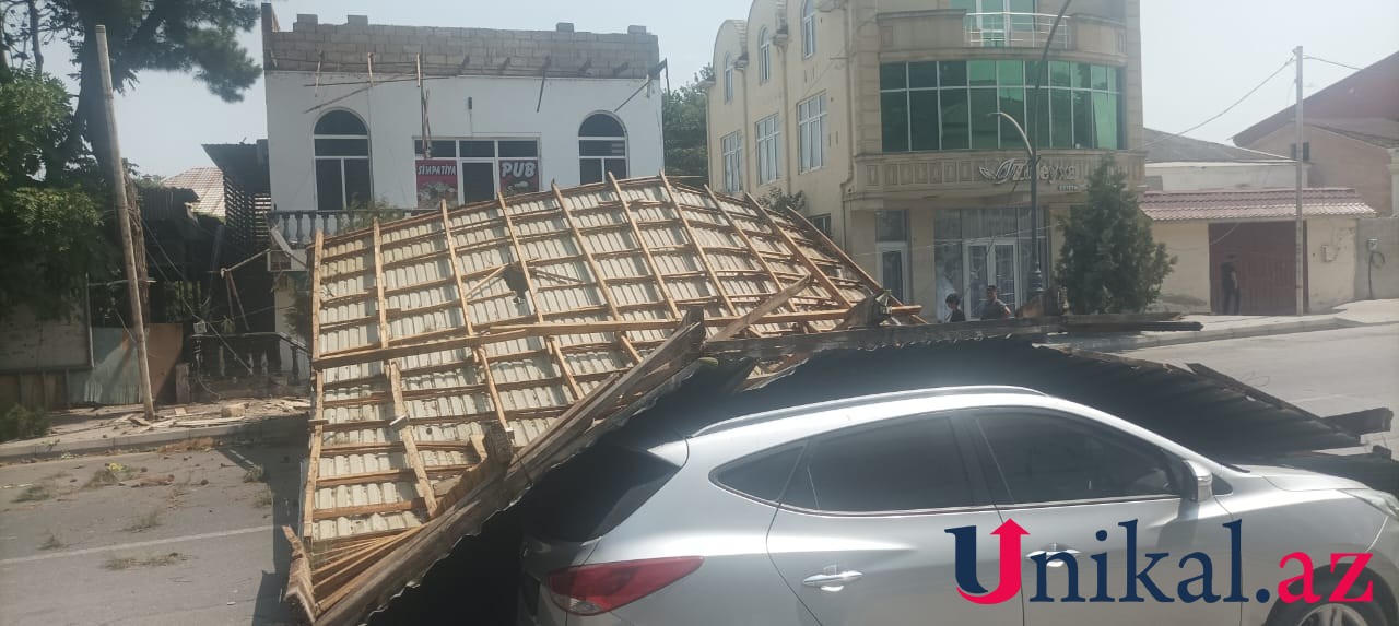 Xaçmazda külək fəsadlar törətdi - FOTOLAR (VİDEO)